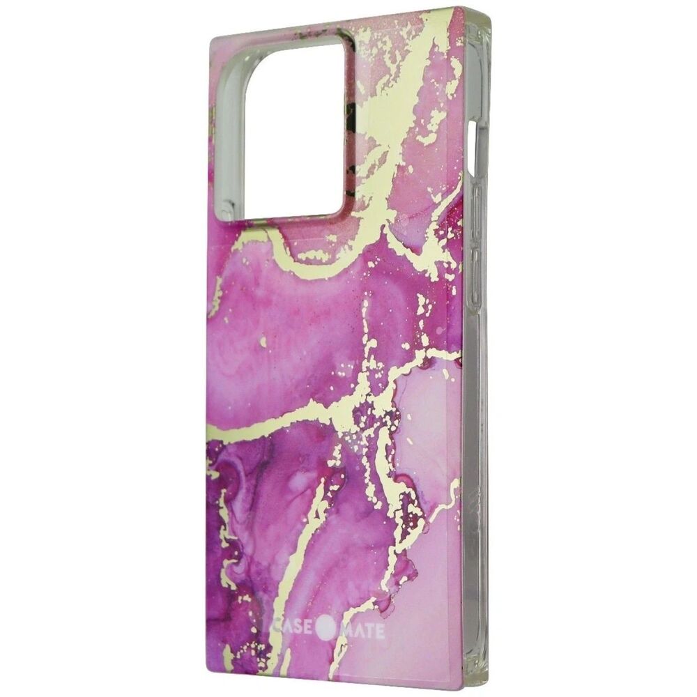 Case-Mate BLOX Case for Apple iPhone 13 Pro Magenta Marble Protective Cover